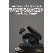 TeknoKapsül Kulaklık Dijital Göstergeli Bluetooth Bağlantılı Kablosuz Kulak Içi Mikrofonlu Dokunmatik