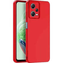 TeknoKapsül Redmi Note 12 5g Kılıf Nano Içi Kadife Silikon - Kırmızı