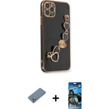 Pileli Store Pilelistore™ iPhone 11 Pro Max Kılıf Nova Işık Prime - Siyah 34D Izgaralı Cam + Shine Kamera Lens Koruma Cam - Gs