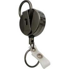 Yıldızan Spelt Metal Yoyo Paslanmaz Çelik Tel Çek Bırak Koruma Anti-Theft Makaralı Sargılı Anahtarlık Siyah