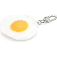 Yıldızan Spelt Sunny Side Up Omlet Yumurta Şeklinde Anahtarlık