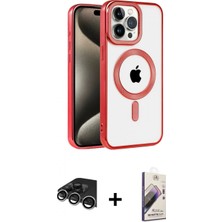 Marsilyan™- iPhone 14 Pro Max Kılıf Eksen Form Koleksiyonu - Siyah Bilvis 3D Mat Cam Ekran Koruyucu + Raze Metal Kamera Lens - Gs