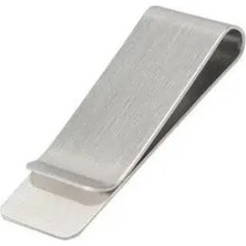 Yıldızan Spelt Metal Kağıt Para Tokası Kart Tutucu Klips Cüzdan Ataş Gümüş 5cm x 1,5cm Küçük Boy