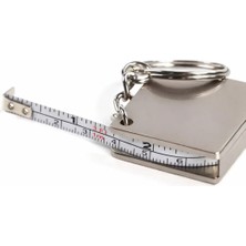 Yıldızan Spelt 120 cm 47 Inç Ölçüm Kapasiteli Mini Metal Alüminyum Şerit Metre Ölçüm Bandı Mezura Anahtarlık