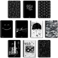 Colornote Papirüs Papirüs Black Sert Kapak 120 Yaprak 16X23CM Spiralli Çizgili Defter