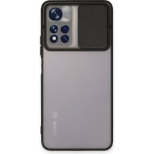 Uravas Store Redmi Note 11T Kılıf Palm Buzlu Kamera Sürgülü Silikon - Siyah