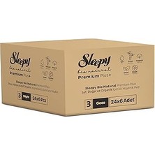 Uravas Store Bio Natural Premium Plus Hijyenik Ped Gece 6X24 Ped (144 Adet)