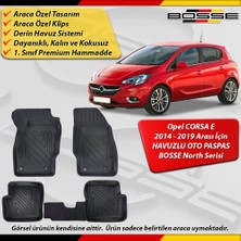 Opel Corsa E Paspas Araca Özel 2014 - 2019 Arası Için Derin Havuzlu Paspas Bosse North Serisi