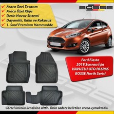 Ford Fiesta Paspas Araca Özel 2018 Sonrası Için Derin Havuzlu Paspas Bosse North Serisi