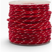 Mg Ropes Bileklik, Outdoor ve Hobi Polyester Paracord Ipi 2.2 mm No:17 20 Metre Kırmızı Beyaz