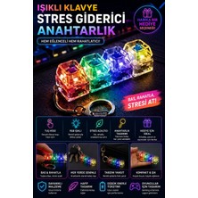 Anı Ofis Kırtasiye Işıklı Klavye Tuşu Anahtarlık – Stres Giderici Rgb Mekanik Tuş Tasarımı