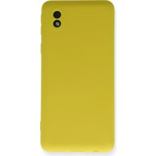 Canarino Samsung Galaxy A01 Core Kılıf Nano Içi Kadife Silikon - Sarı