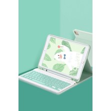 Canarino Apple Ipad Pro 11 (2022) Kılıf KC01 Smart Klavyeli Tablet Kılıfı - Açık Yeşil