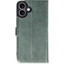 TeknoKapsül Iphone 16 Kılıf S Kapaklı Kılıf - Yeşil