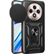 Canarino Xiaomi Redmi 14C Kılıf Pars Lens Yüzüklü Silikon - Siyah