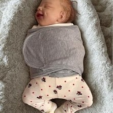 Uravas Store Bebek Kundak Kemer Ayarlanabilir Ergonomik Yenidoğan Yarım Kundak (Gri)