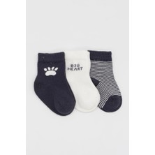 Renas Store Mey Ithalat®  3'lü Penye Soket Çorap BS10110 Antrasit