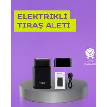 TeknoKapsül Kart Tasarımlı Şarjlı Tıraş Makinesi | 2 Başlıklı Hassas Kesim -