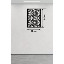 Uravas Store Mey Ithalat® Floral Mandala Desenli Ahşap Duvar Tablosu - 25X35 cm Lazer Kesim Dekoratif Pano
