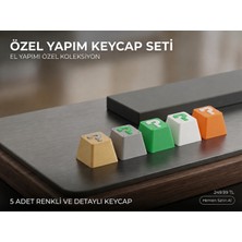 Printona Mystery Keycap Seti 5'li Koleksiyon Mekanik Klavye Tuş Kapağı Özel Tasarım El Yapımı Gaming Keyboard Mx Uyumlu