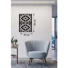 Uravas Store Mey Ithalat® Kar Tanesi ve Barok Desenli Ahşap Duvar Tablosu - 25X35 cm Lazer Kesim Pano