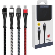 Renas Store S61 Micro USB Kablo 1.2m 2.1A - Siyah