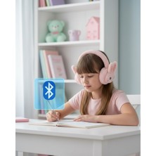 TeknoKapsül Şarjlı Tavşan Tasarımlı Kablosuz Bluetooth Kulaklık Stereo Ses Hafıza Kart Destekli -