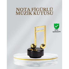 TeknoKapsül Dönen Nota Figürlü Müzik Box Işıltılı Dekoratif Tasarım -