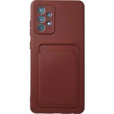 TeknoKapsül Galaxy A72 Kılıf Kelvin Kartvizitli - Bordo
