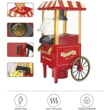 TeknoKapsül Yağsız Mısır Popcorn Makinesi Kırmızı