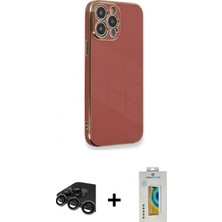 Marsilyan™- iPhone 15 Pro Kılıf Yankı Serisi - Siyah Polymer Nano Ekran Koruyucu + Titanyum Gri Raze Metal Kamera Lens