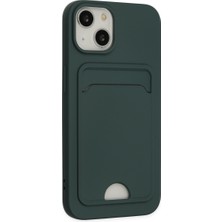 Uravas Store Iphone 14 Plus Kılıf Kelvin Kartvizitli Silikon - Koyu Yeşil