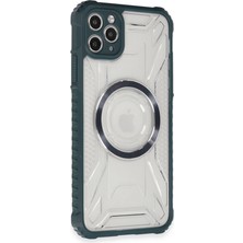 Uravas Store Iphone 11 Pro Max Kılıf Prag Magneticsafe Kapak - Koyu Yeşil