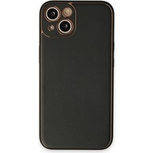 Uravas Store Iphone 14 Plus Kılıf Coco Deri Silikon Kapak - Siyah