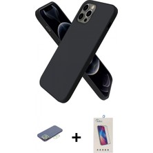 Pileli Store Pilelistore™ iPhone 12 Pro Max Kılıf Kozmos Yansıma Özel Seri - Siyah Joko 5d Cam + Renkli Kamera Lens Koruma Cam - Yl