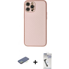 Pileli Store Pilelistore™ iPhone 12 Pro Kılıf Ahenk Işık - Şeffaf Uv Polymer Nano Ekran Koruyucu + Renkli Kamera Lens Koruma Cam - Yl