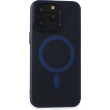 Uravas Store Iphone 15 Pro Max Kılıf Lodos Magneticsafe Mat Kapak - Mavi