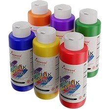 Uravas Store Red Rose Ara Renkler Akrilik Boya 6'lı Set 6X120 ml