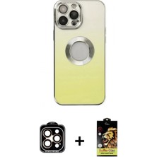 Pileli Store Pilelistore™ iPhone 14 Pro Max Kılıf Kutup Yansıma Özel Seri - Siyah Buffer Cam Ekran Koruyucu + Pvd Metal Kamera Lens - Tu