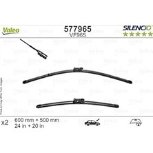 Uravas Store Valeo Silencio Flat Blade Set Silecek Seti XC40 (2019-2023) (600+500 Mm) 577965