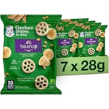 Uravas Store Gerber Organic Diş Tekerciği Tahıl Bazlı ve Muzlu Bebek ve Küçük Çocuk Ek Gıdası 7 x 28G