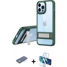 Pileli Store Pilelistore™ iPhone 13 Pro Kılıf Yadigar Yansıma - Siyah 3D Antistatik Seramik Nano Ekran Koruyucu + Renkli Kamera Lens Koruma Cam - Yl