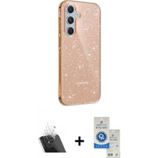 Pileli Store Pilelistore™ Galaxy A14 4g Kılıf Yankı Doku Prime - Şeffaf Royal Nano Ekran Koruyucu + Kamera Lens Koruma Cam - Sf