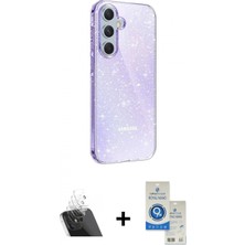 Pileli Store Pilelistore™ Galaxy A14 4g Kılıf Yankı Doku Prime - Şeffaf Royal Nano Ekran Koruyucu + Kamera Lens Koruma Cam - Sf