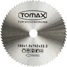 Tomax Ağaç Daire Testere Elmassız 180X1.5X22.2MM Z:70