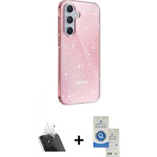 Pileli Store Pilelistore™ Galaxy A14 4g Kılıf Yankı Doku Prime - Şeffaf Royal Nano Ekran Koruyucu + Kamera Lens Koruma Cam - Sf