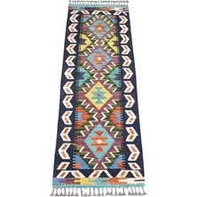 Zehra Abla Halı Yeni El Dokuma Iran Meşhed Cerit Yörükleri Mini Yolluk Yün Kilim 7353