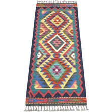 Zehra Abla Halı Yeni El Dokuma Cerit Yörükleri Iran Meşhed Mini Yolluk Yün Kilim 7354