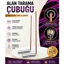 Wedo Rulmanlı Bakır Alan Tarama Çubuğu Seti – 40 cm Saf Bakır L Çubuk + 11 cm Alüminyum Elcik (2'li Takım)