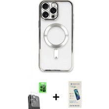 Marsilyan™- iPhone 16 Pro Max Kılıf Nova Işık Özel Seri - Şeffaf Pasifik Cam Ekran Koruyucu + Raze Metal Kamera Lens - Sh